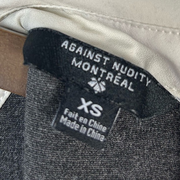 Against Nudity Montreal - Grey Collar Sleeveless Pencil Dress - Picture 8 of 8